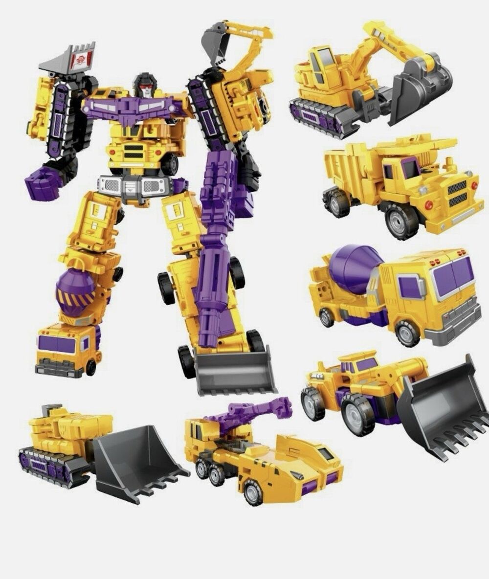 6 In 1 Devastator Deformable Robot GT Engineering Action Figure 11" Truck Toys